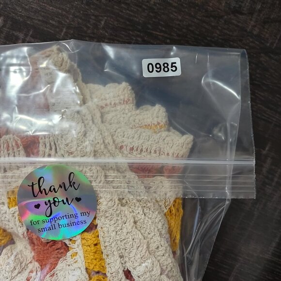 Boho Crochet Granny Square Tank Top Women's Yellow XS Rebellion Signature Knit - Picture 9 of 9